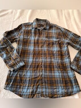 Eddie Bauer Plaid Button Down Men’s Flannel Shirt M